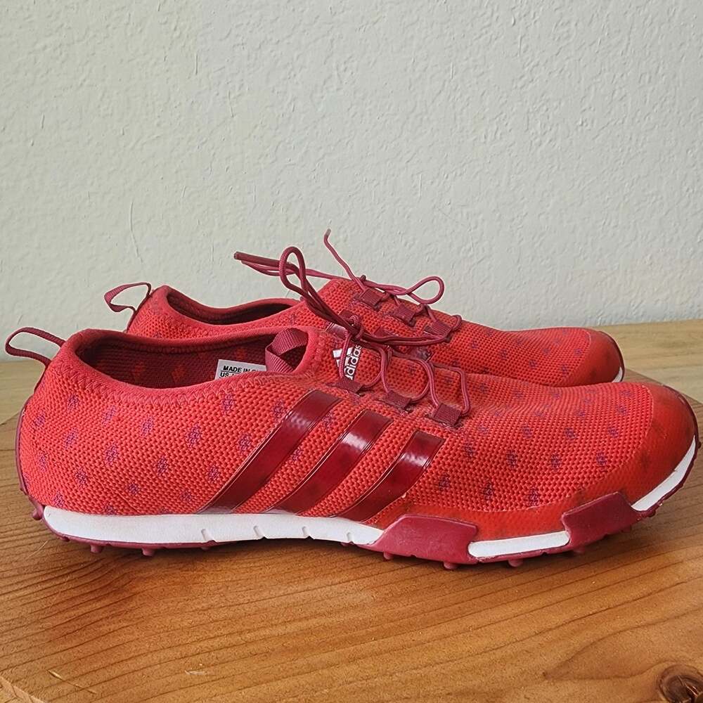 Adidas Shoes Womens Size 7 Red Track Spikes Running Lightweight Polka Dot F33499